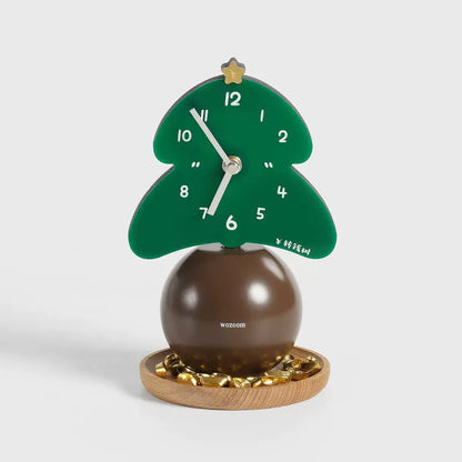 Christmas Tree Silent Wall Clock – Eco-Friendly, Artistic Design