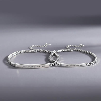 You Complete Me Matching Couple Bracelets Set for 2