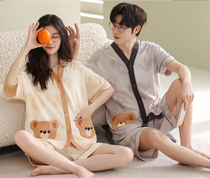Bear Matching Family Summer Sleepwear 100% Cotton