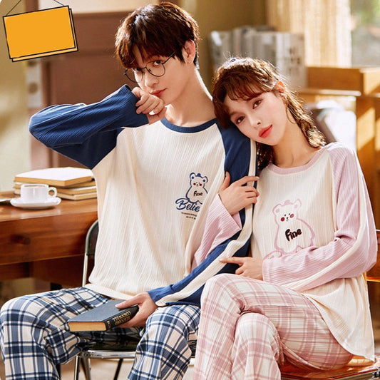 Cute Matching Cotton PJs for Couples