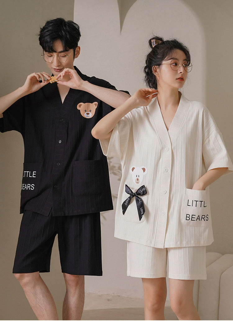 Matching Short Sleeves Sleepwear Set for Couples