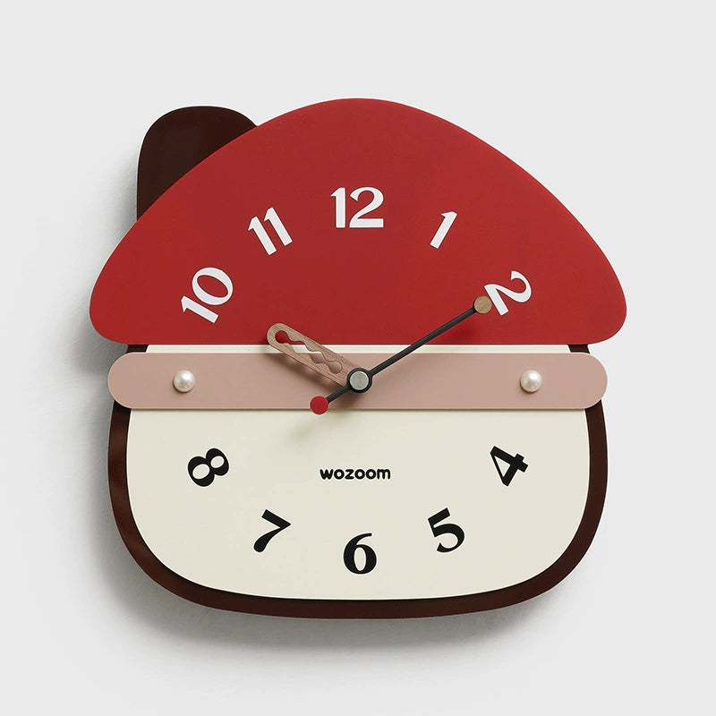 Gullei Artistic Mushroom Silent Wall Clock - Eco-Friendly Design