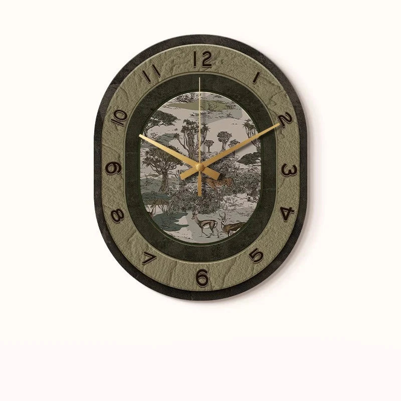 Art Deco Floral Silent Wall Clock – Mirror Acrylic