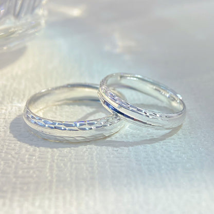 Engraved Matching Wedding Bands for Men and Women