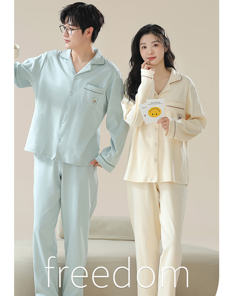 His and Hers Pure Cotton Pajamas Set