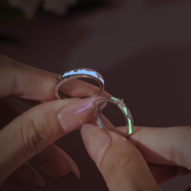 Night Glow Promise Rings Matching Set