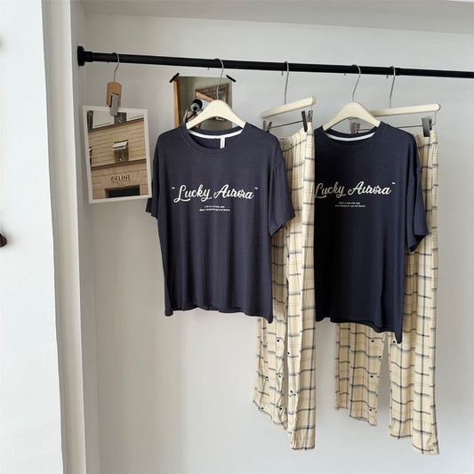 Minimalist Modal Couple's Pajama Set | Sophisticated & Silky Comfort