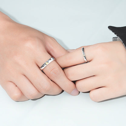 Custom Engraved Sun and Moon Wedding Rings for Couples