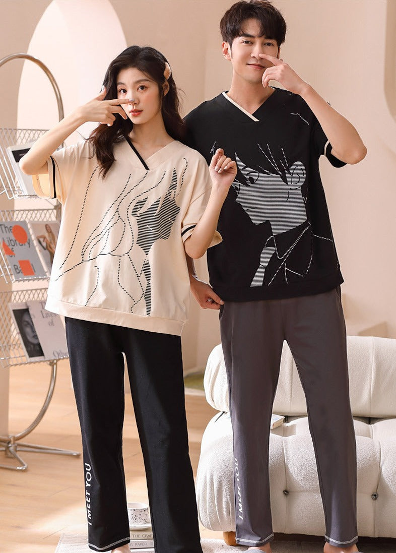 Stylish Couples Pajamas/Loungewear Set 100% Cotton