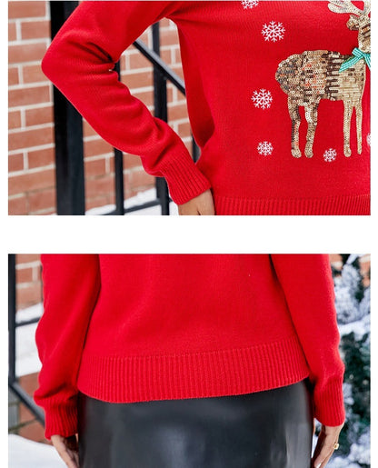 Womens Xmas Sweatshirt Raindeer Sweater