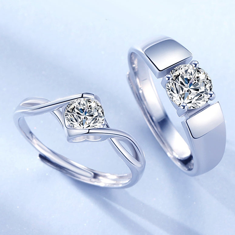 Customizable 2 Carats Moissanite Diamond Rings Set