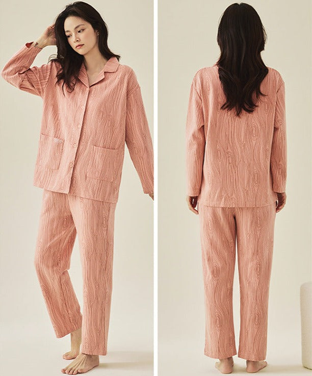 Matching Pure Cotton Pajamas Set for Couples