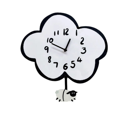 Swinging Sheep Silent Pendulum Wall Clock (38 cm)