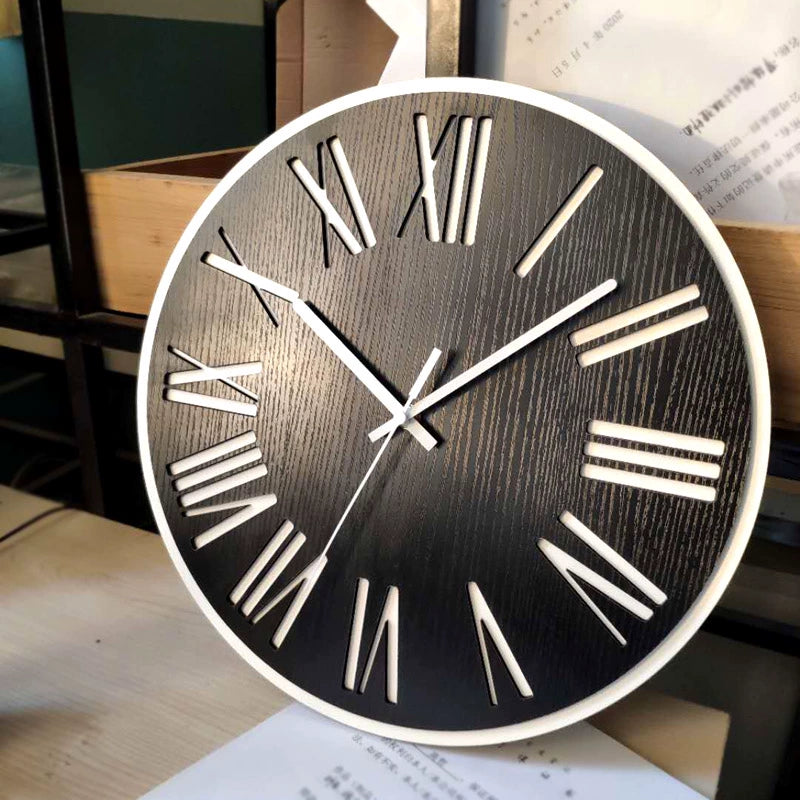 Roman Numerals Analog Silent Wall Clock