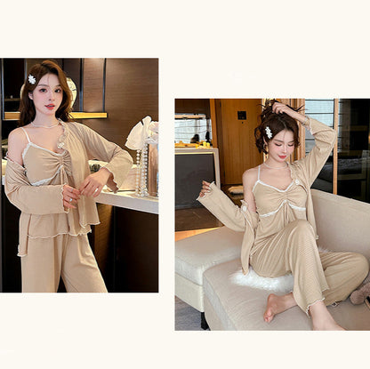 3-Piece Pajamas Set with Padded Bra 100% Polyester