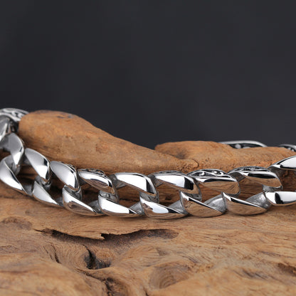 Custom Mens Cuban Chain Bracelet 22cm