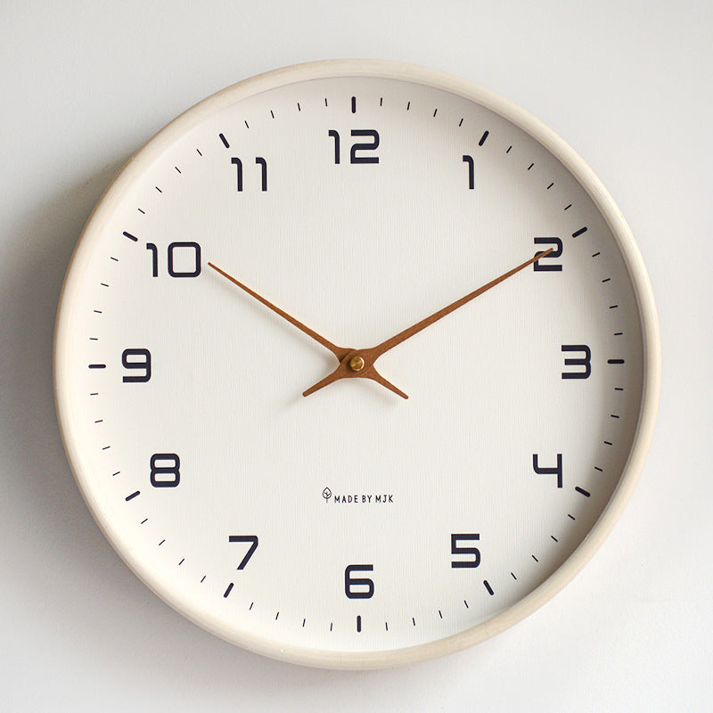 Minimalist Solid Wood Silent Wall Clock (10")