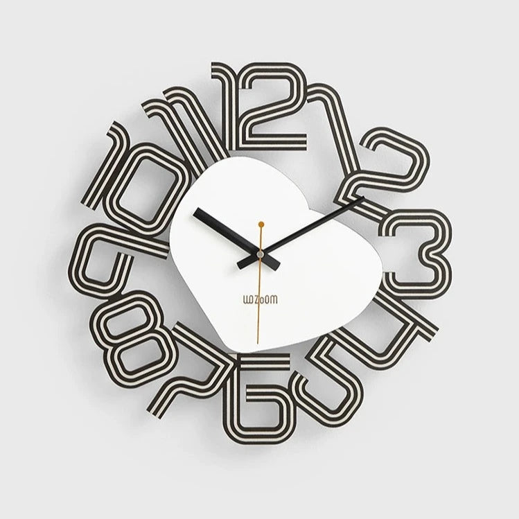 Odd Shaped Big Numbers Analog Silent Wall Clock