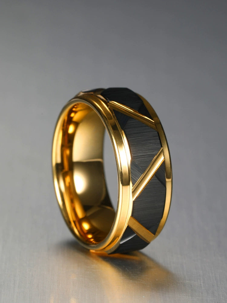 Engraved Wedding Ring for Him Tungsten