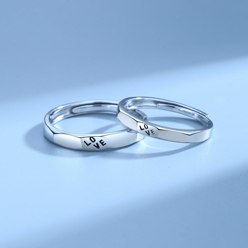 Custom Love Matching Rings Set for Couples