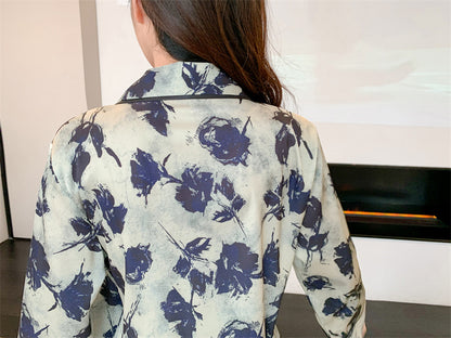 Elegant Floral Pajama Set for Women - Gullei