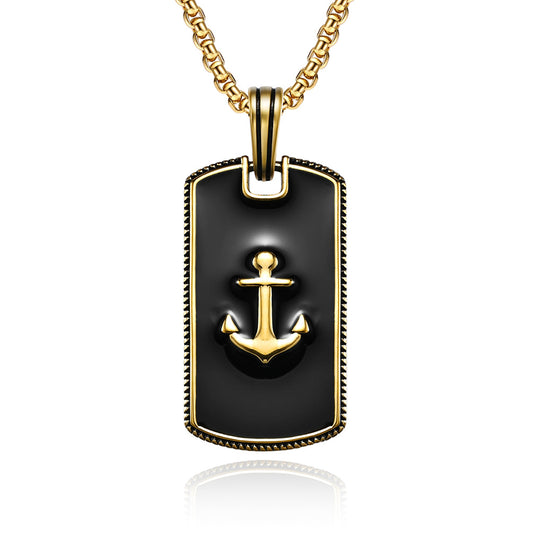 Engraved Military Pendant Army Mens Necklace