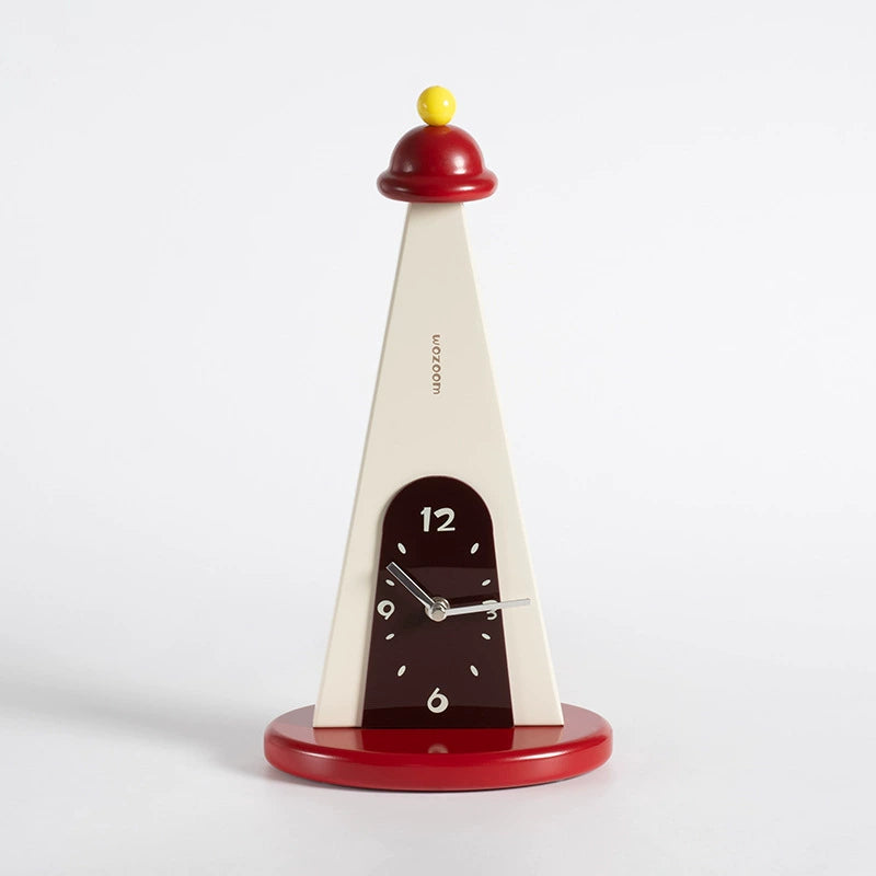 Nordic Sculptural Lighthouse Silent Table Clock
