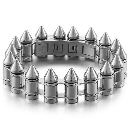 Bikers Style Bullets Mens Bracelet 20cm