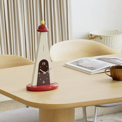 Nordic Sculptural Lighthouse Silent Table Clock