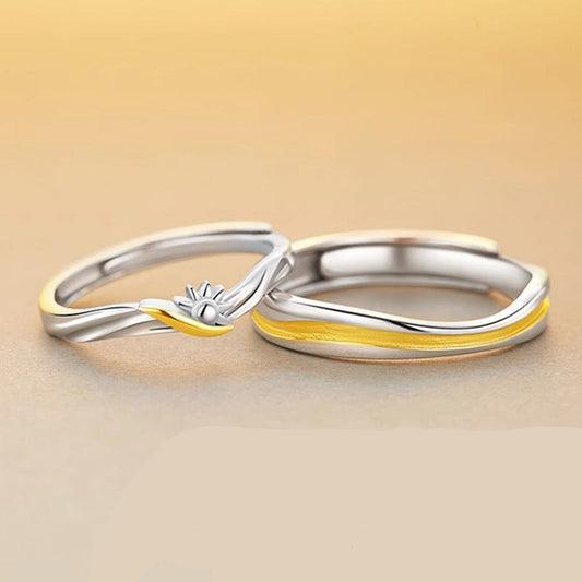 Custom Sunset Promise Rings Matching Set