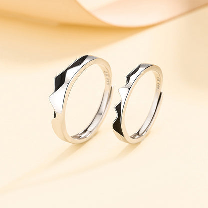 Custom Mountains Matching Rings Set for Lovers