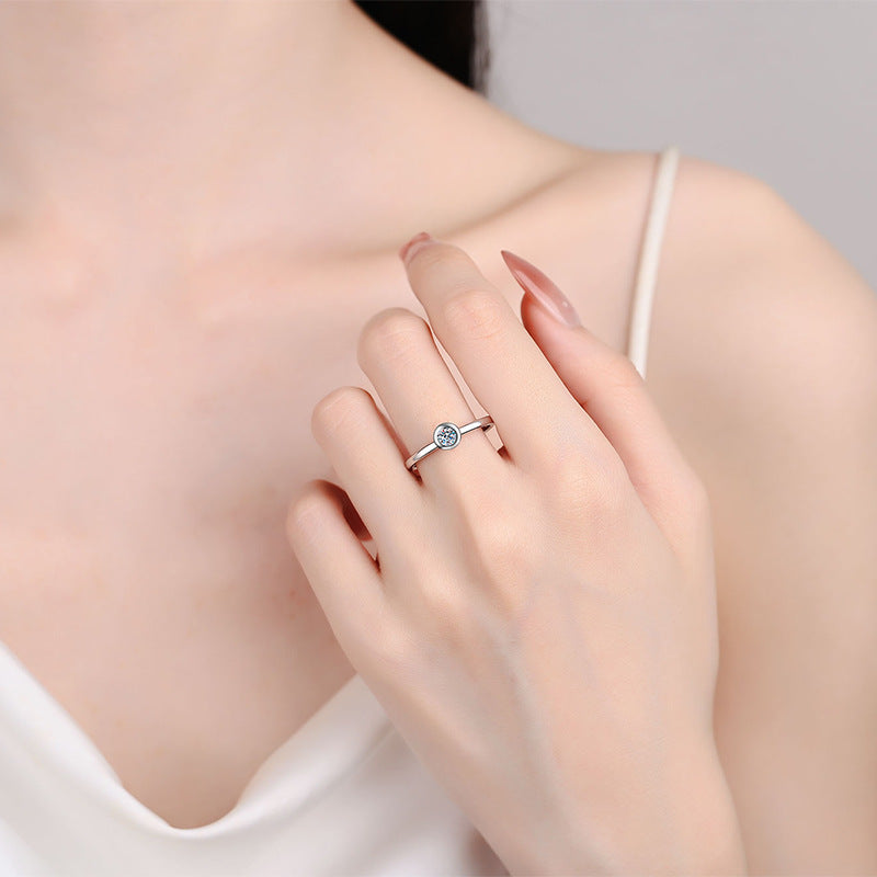 0.3 Carat Moissanite Diamond Promise Women Ring