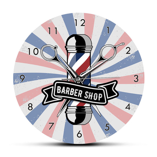 Personalized Wall Deco Clock Gift for Barber Friend