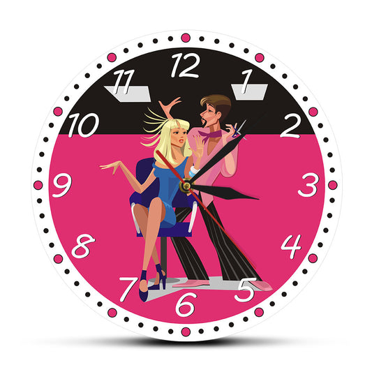 Cool Wall Deco Clock Gift for Hairdresser