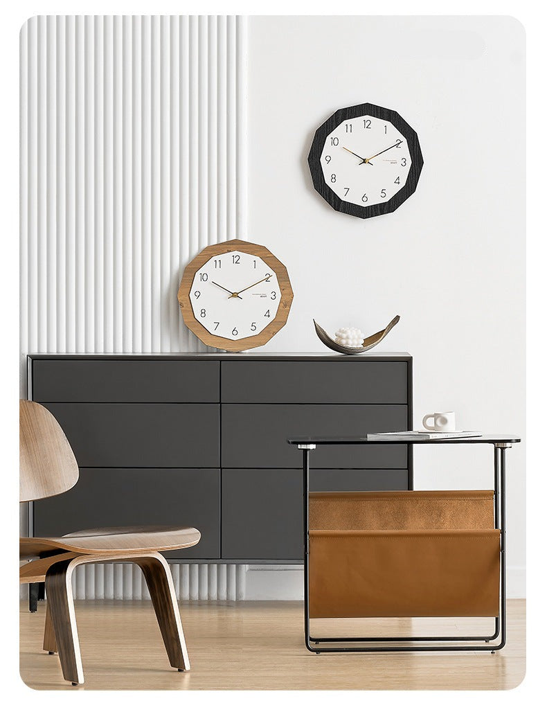 Modern Geometric Analog Silent Wall Clock