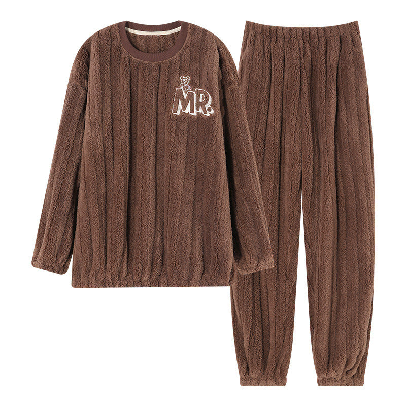 Matching Winter Pajamas Set for Men and Women Coral Fleece – Gullei
