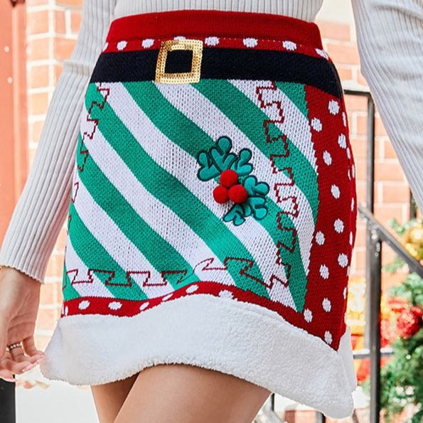 Womens Christmas Skirt Gullei