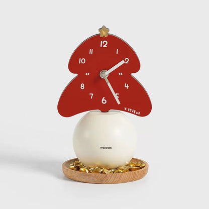 Christmas Tree Silent Wall Clock – Eco-Friendly, Artistic Design