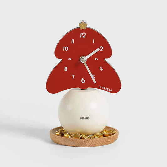 Christmas Tree Silent Wall Clock – Eco-Friendly, Artistic Design