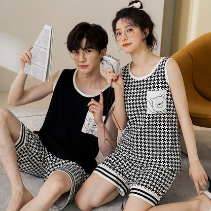 Cartoon Couple Pajamas: Fun & Cute Matching Summer PJs