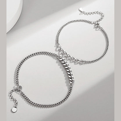 Mix Chain Trending Couple Bracelets Set