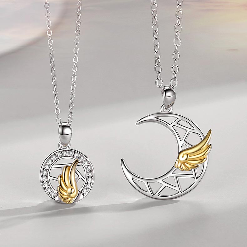 Sun and Moon Matching Necklaces Set