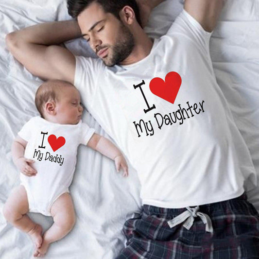 Matching Dad and Baby Daughter Tshirts