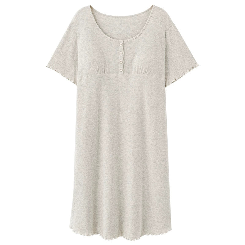 Padded Bra Long Shirt Maternity Sleepwear