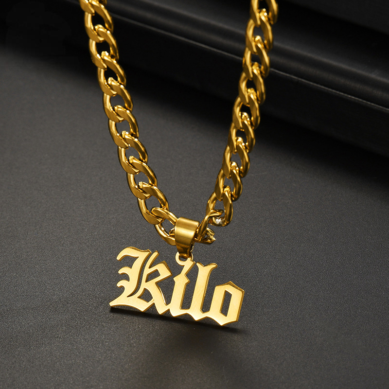 Personalized Name Thick Chain Necklace