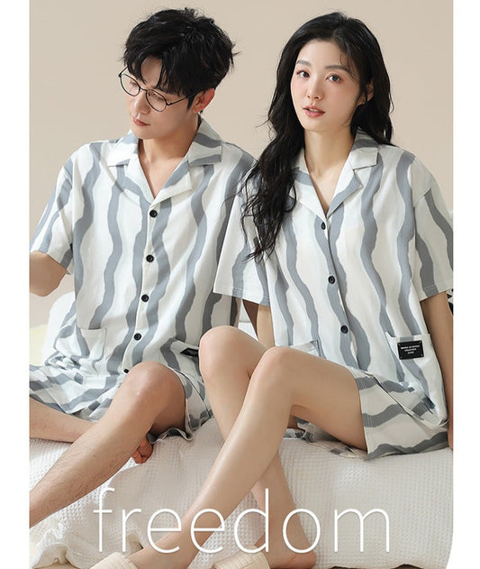 Modal Shorts Summer Pajamas Set for Couples