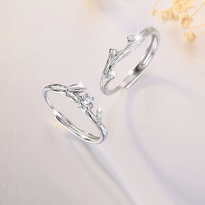 Engraved Male Female Matching Marriage Rings Set