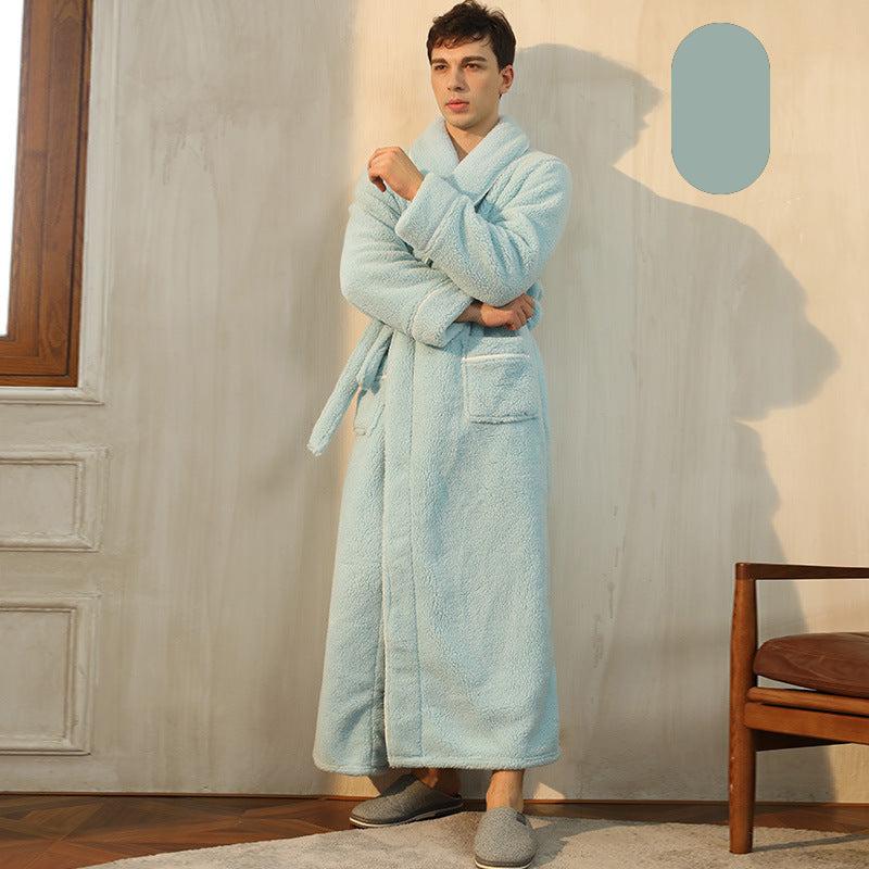 100% Premium Thickened Flannel Long Robe for Couples