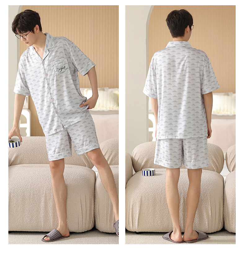 Matching Couple Short Sleeve Pajamas Set