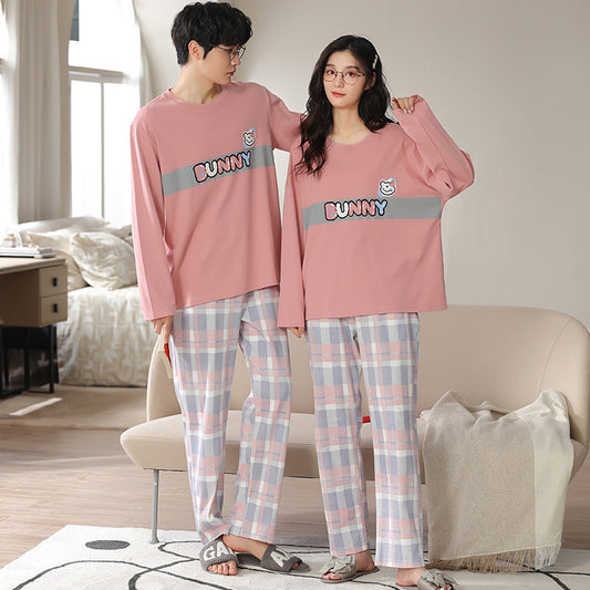 Cute Bunny Matching PJs Couple Sleepwear Set for 2